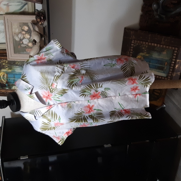 Womens Hawaiian Shirt Button up top Blouse APT 9 Plus Intimates sleepshirt b46 - Picture 4 of 6